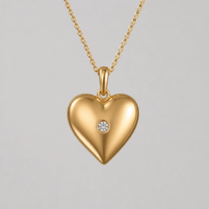 Gold Vermeil Heart Necklace โ Sentimental Gift